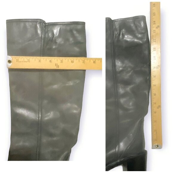 Chloe boots Grey Leather Knee High Mid heel boot, Size 39.5 EU - Picture 14 of 14